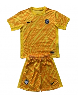 Paesi Bassi Portiere Maglia Gara Trasferta Repliche Europei 2024 Bambino